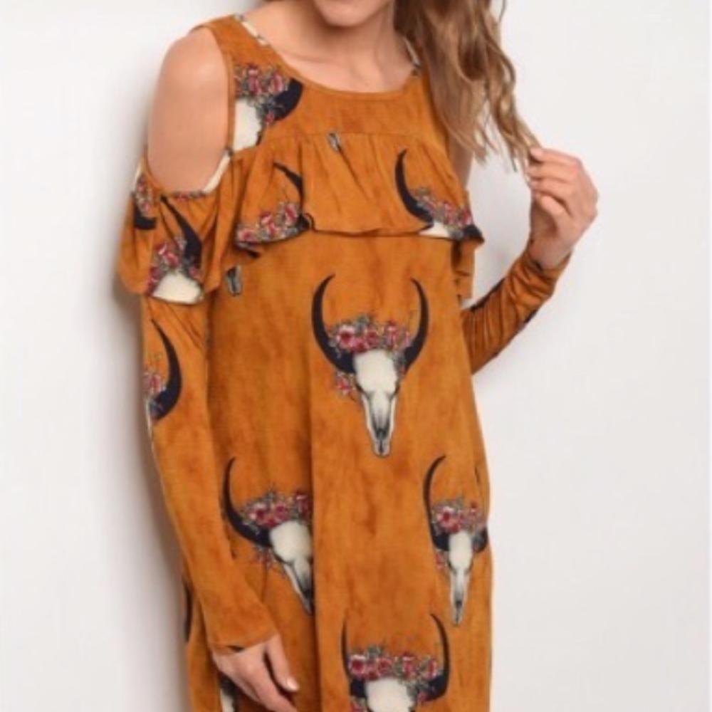 New Rustic Boho Dress Sz Large Left - Picture 2 of 3